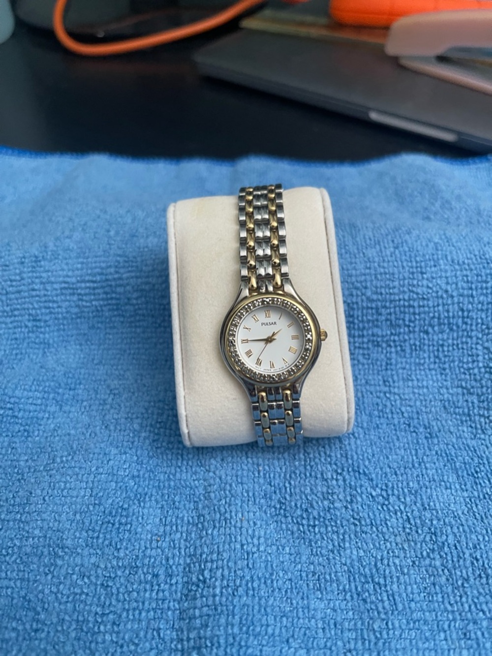 Pulsar Women's Two-Tone Gold & Silver Crystal Bracelet Watch